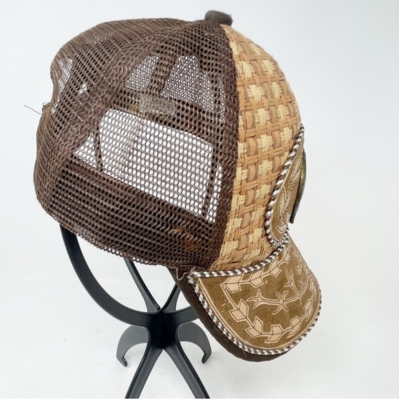 CAP HOP GALERUS SPORTS Men’s Eagle Medallion Ball Cap Brown Tan Snap Back OS - Picture 4 of 7